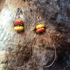 One Statement African Glass Bead Earrings